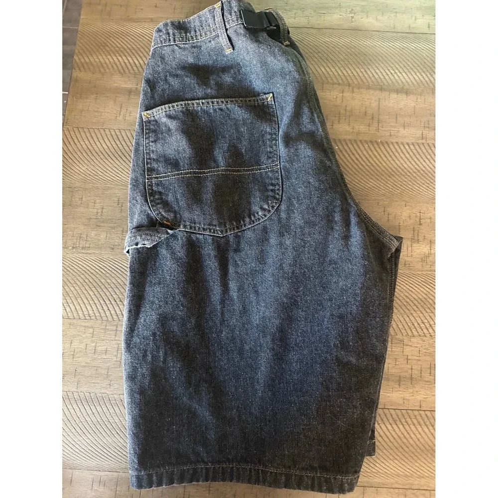 Vintage Ralph Lauren Velcro-Back Carpenter Denim Shorts (Jorts)